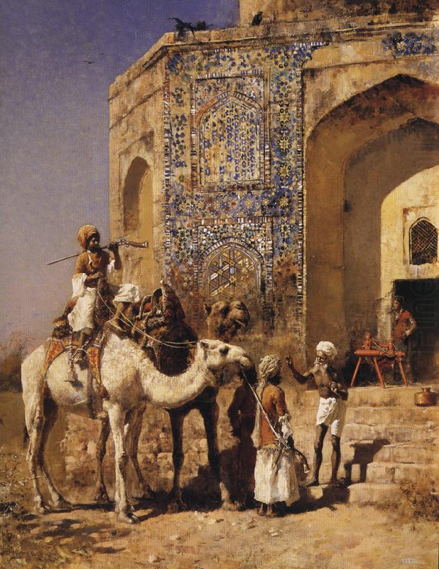Edwin Lord Weeks The Old Blue-Tiled Mosque, Outside of Delhi, India china oil painting image